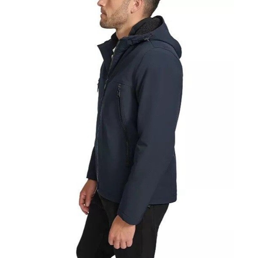 Calvin Klein New Men’s Jacket MEDIUM Sherpa Lined Infinite Soft Shell True NAVY - Picture 12 of 16